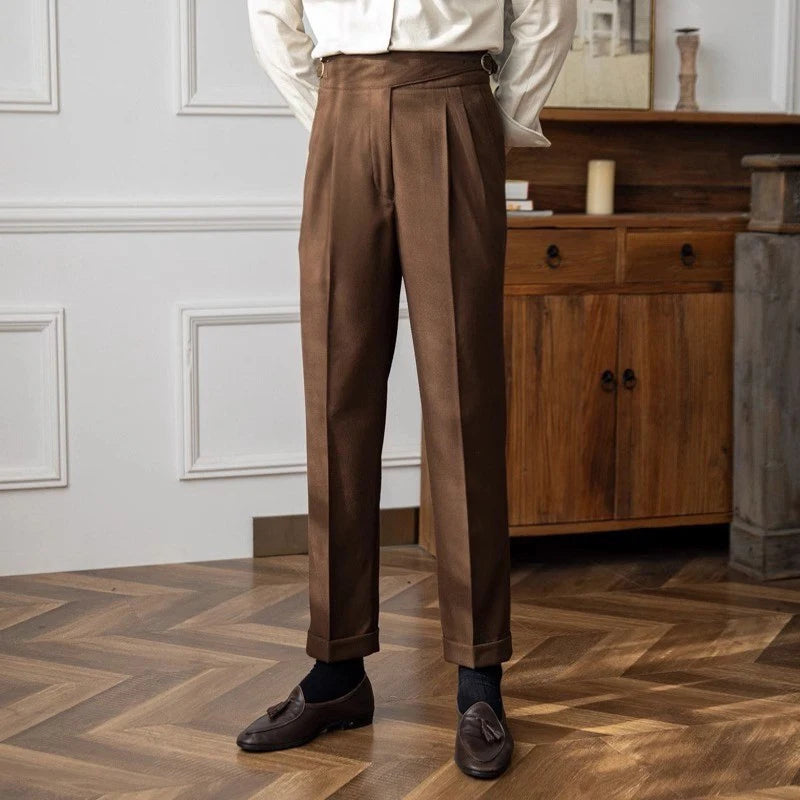 Old Money Luxury Slim-fit Dress Pants