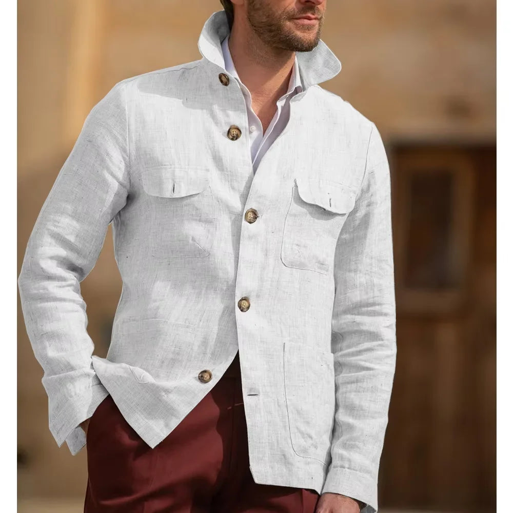 Vintage Linen Safari Jacket