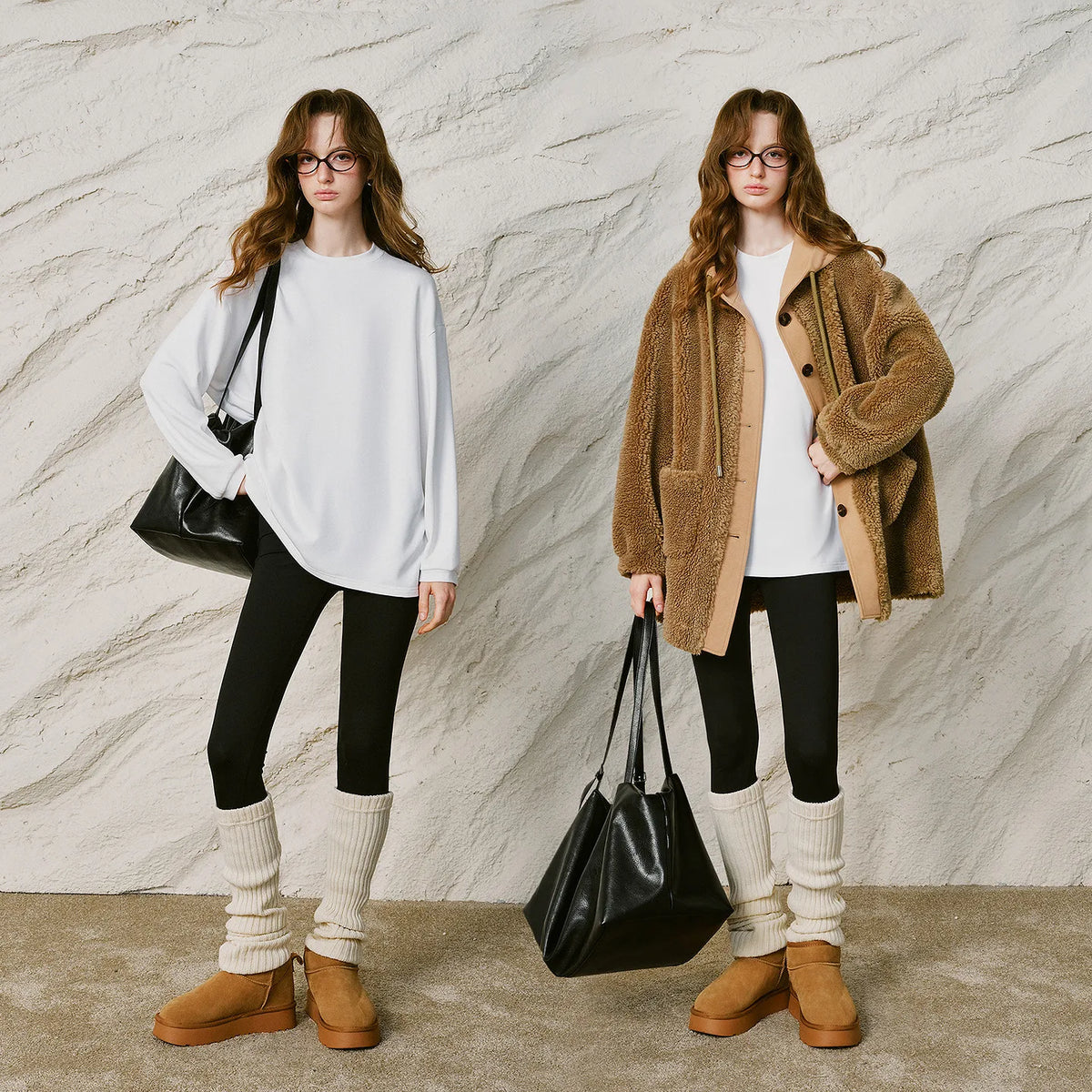 White Fleece Solid Color Top