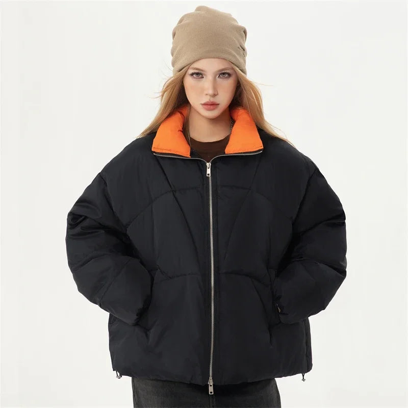 Insulated Padded Zip-up Puffer Jacket