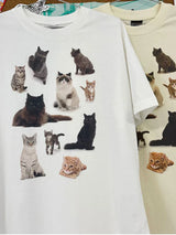 Y2k Cat Party Casual T-shirt