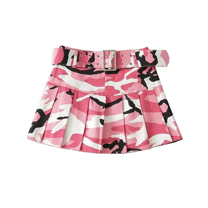 Retro Camouflage Mini Skirt