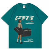 Japanisches Kanji-Print-T-Shirt