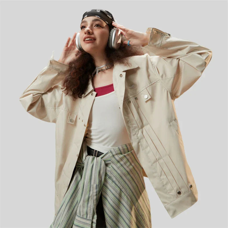 Boxy Fit Pocket Varsity Jacket