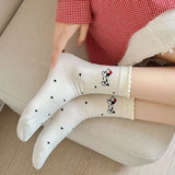 Polka Dot Spring Middle Tube Socks