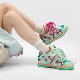 Y2K Punk Skater Girl Colorful Sneakers