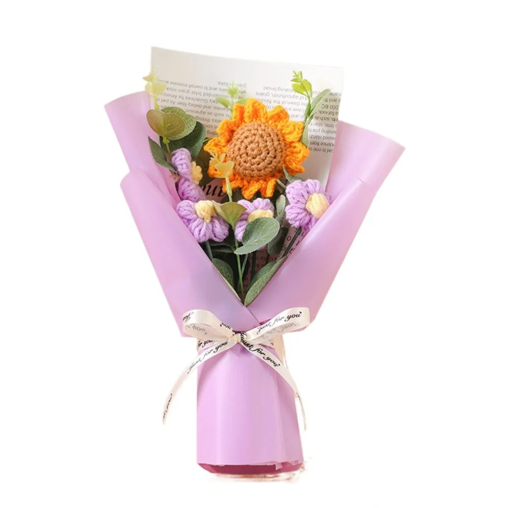 Handmade Crochet Bouquet Sunflower