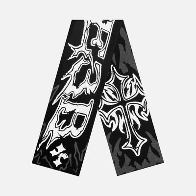 Y2K Thick White Scarf
