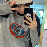 Y2K Vintage Gray Patchwork T-shirt