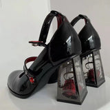 Zapatos de Tacón Góticos Mary Jane Rose