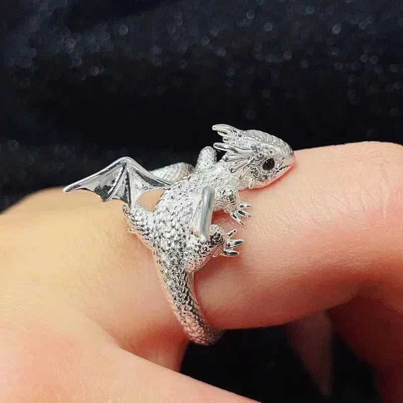 Dragon Wings Gothic Punk Rings