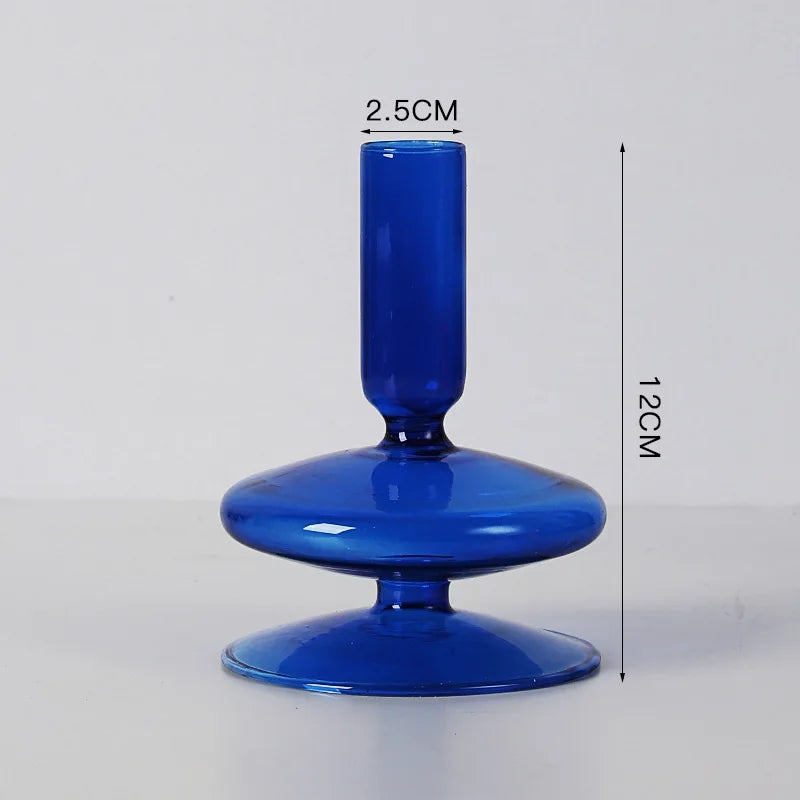 Blue Candle Holder Vase