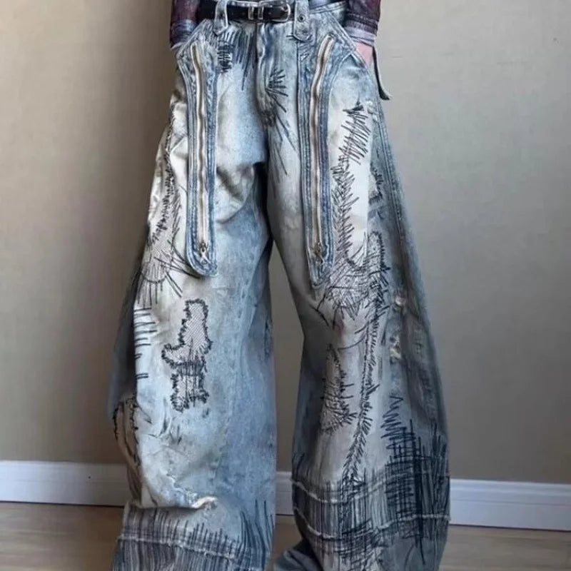 Y2K Sikle Baggy Jeans