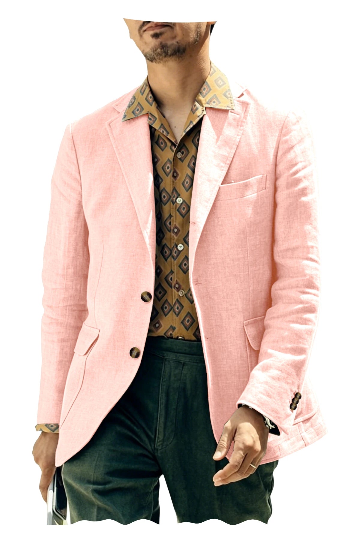 Italian Men Linen Suit Jacket