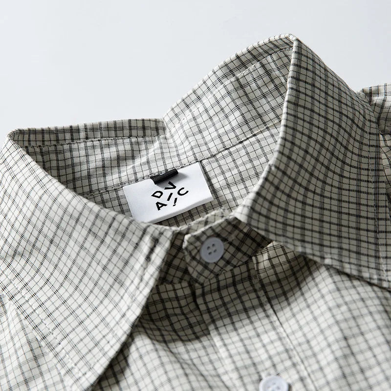 Oversized Plaid Lapel Casual Shirt