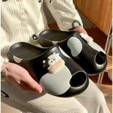 Cute Cow Cartoon Comfy Slippers