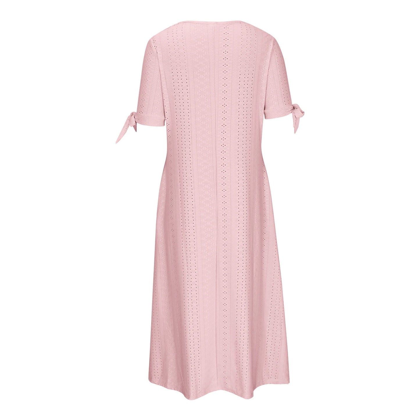 Old Money V-neck Boho White Midi Dress