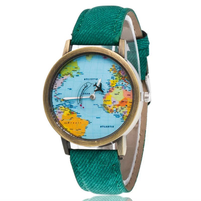 Map Women Luxury Quartz Watch