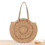 Grandma Aesthetic Woven Beach Shoulder Bag