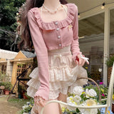 Coquette Pink Ruffles Mini Skirt