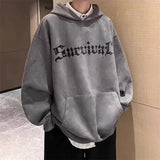 Gothic Spider Printed Oversized Hoodie