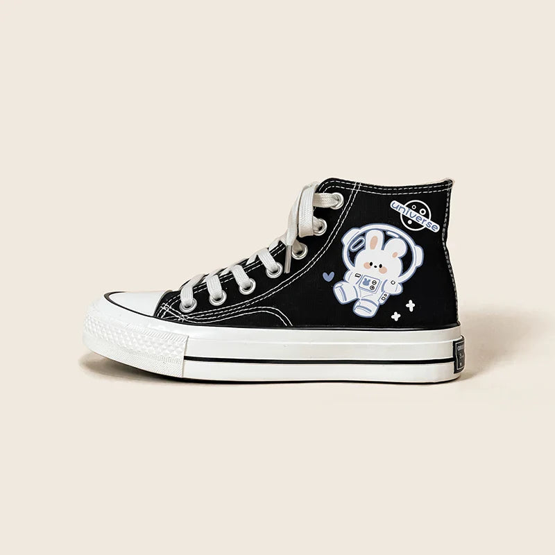 Cute Rabbit Student Canvas Shoes