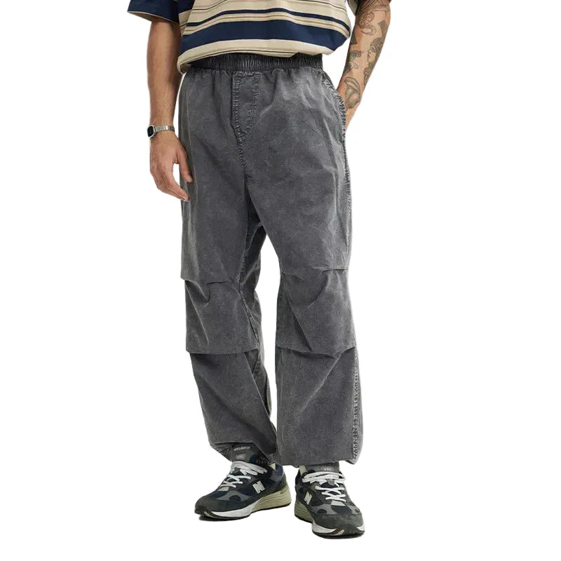 Washed Joggers Tapered Cargo Pants