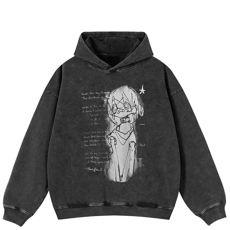 Trapped Soul Black Washed Hoodie