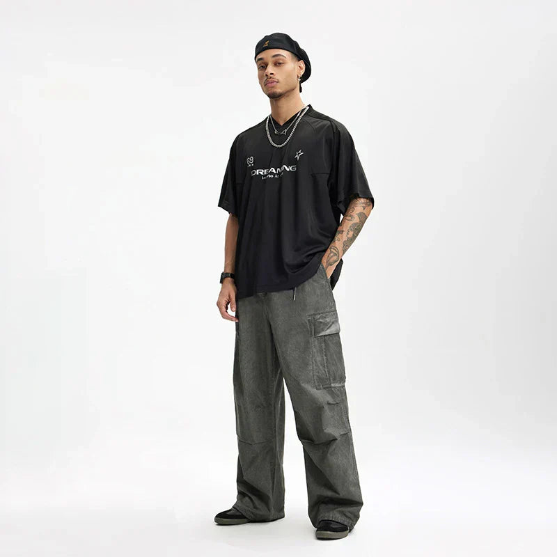 Vintage Washed Gray Cargo Pants