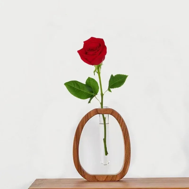 Vintage Walnut Solid Wood Flower Ware