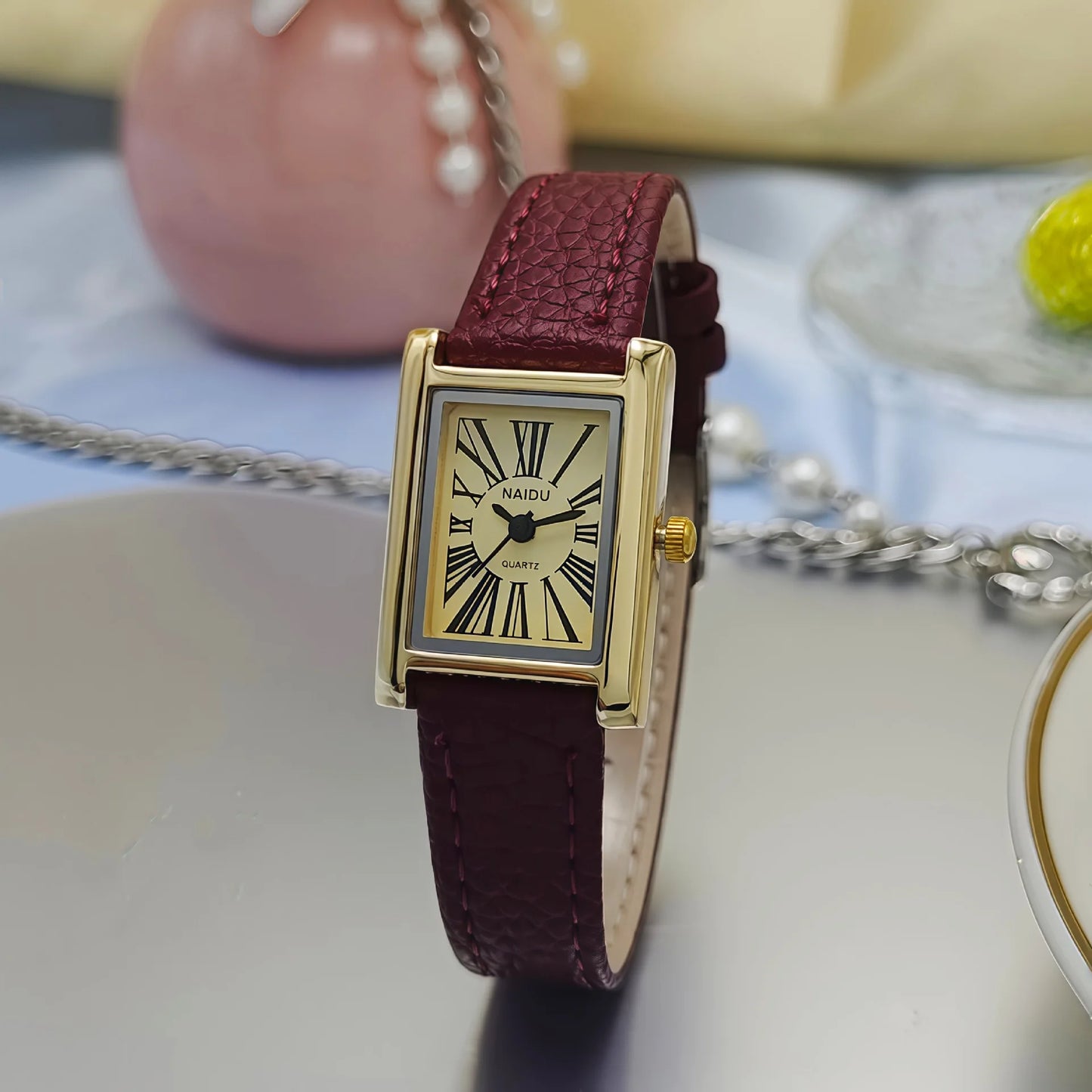 Women Leather Old Money Watch