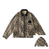 Vintage Leopard Windbreaker Jacket