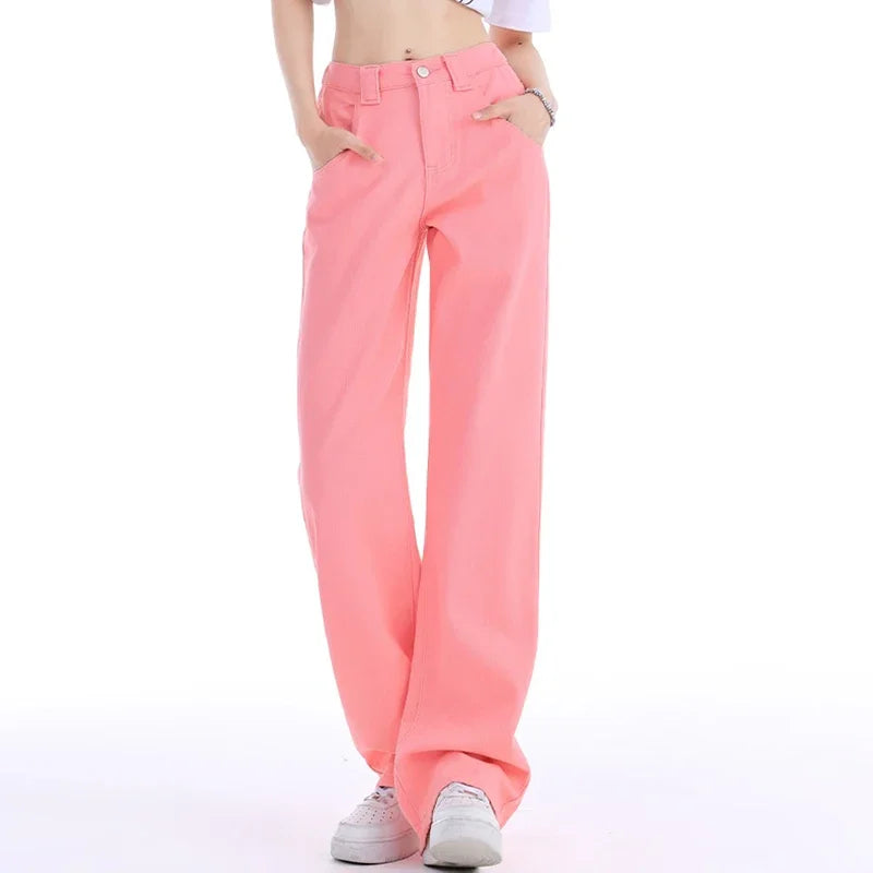 High Waist Wide Leg Women's Jeans