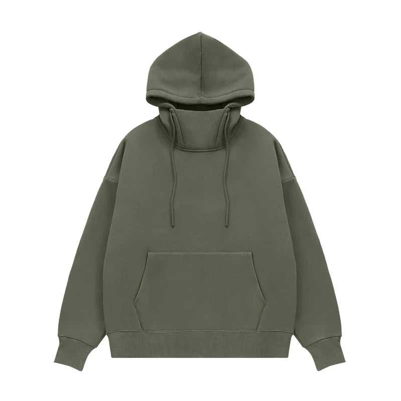 Basic Thick Fleece High Neck Hoodies