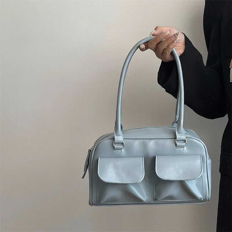 Bolso de hombro Y2K con doble bolsillo