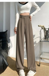 Corporate Girl Wide-leg Korean Style Pants
