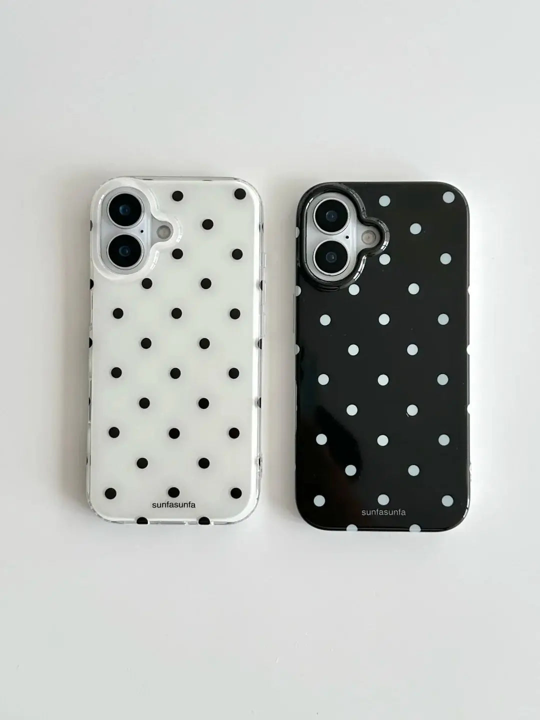 Black White Polka Dot Shockproof iPhone Case