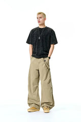Washed Wide Leg Vintage Cargo Pants