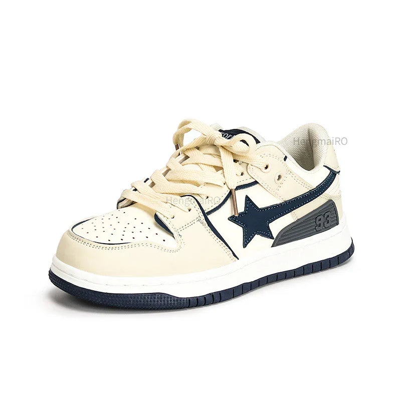 School Retro Multicolor Star Sneakers for Couples