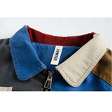 Color Blocks Denim Jacket