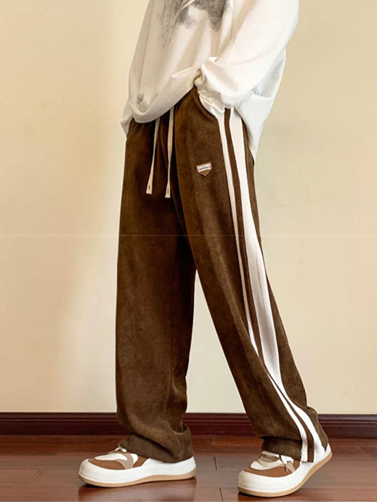 Comfy Lazy Boy Striped Corduroy Pants