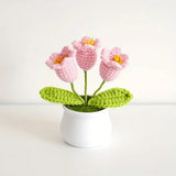 Boutique Handmade Woven 3-Head Knitted Flower