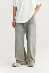 Cowboy Washed Faded Stretchable Jeans