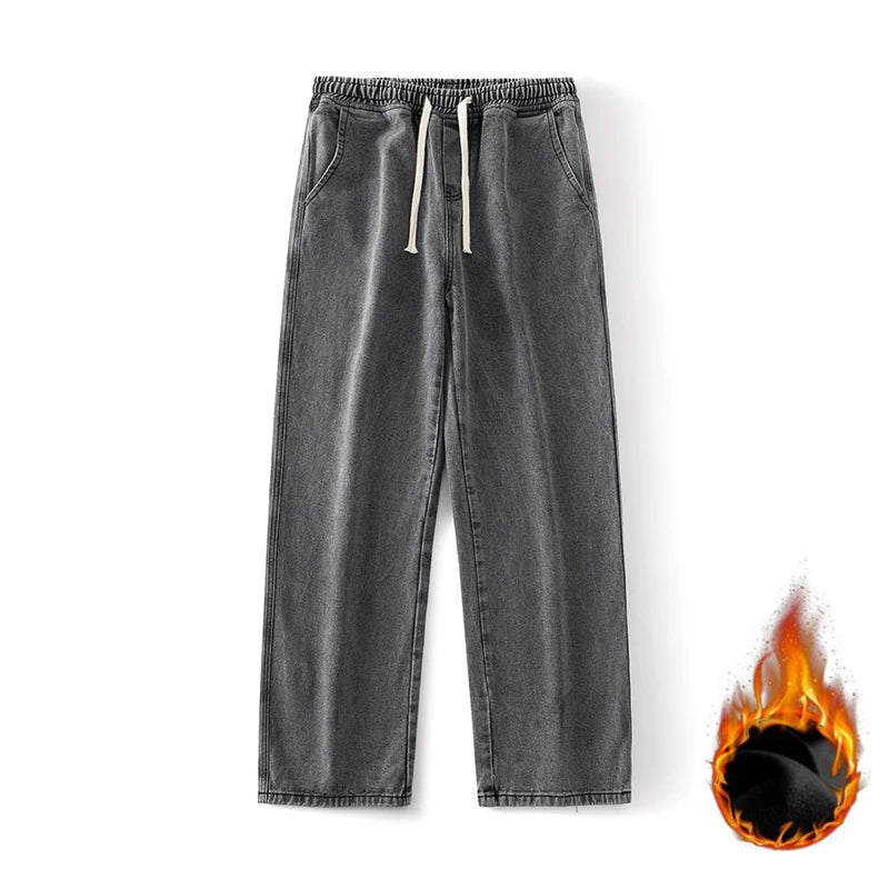 Gemütliche Winter-Fleece-Weite Jeans