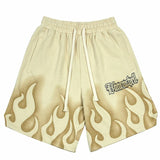 Fire Flame Printed Summer Short