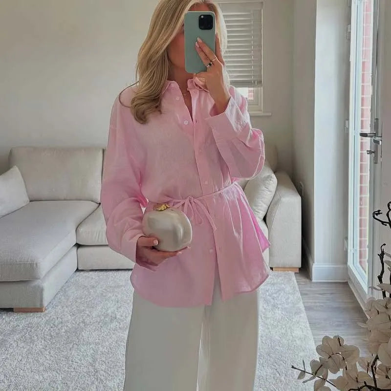 Loose Elegant Casual Lady Shirts