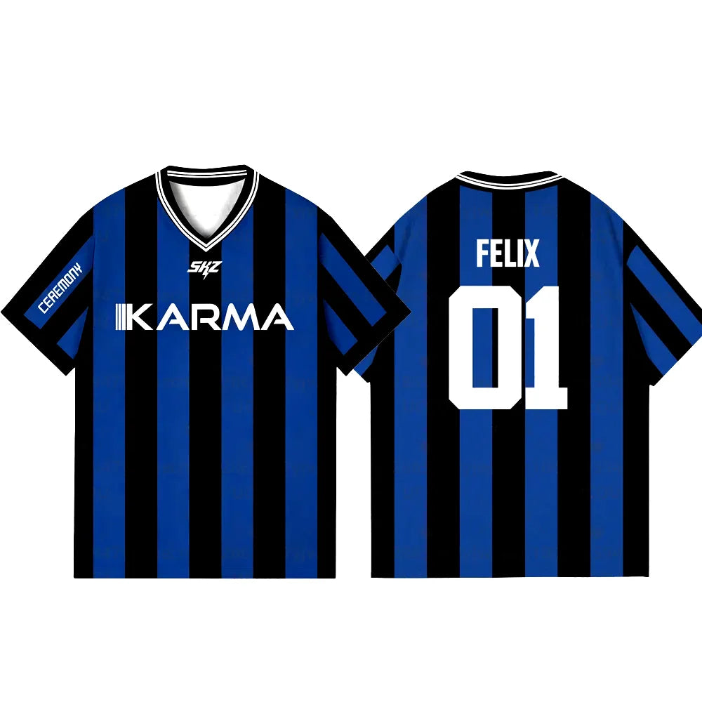 Karma Stripped Fußball-T-Shirt