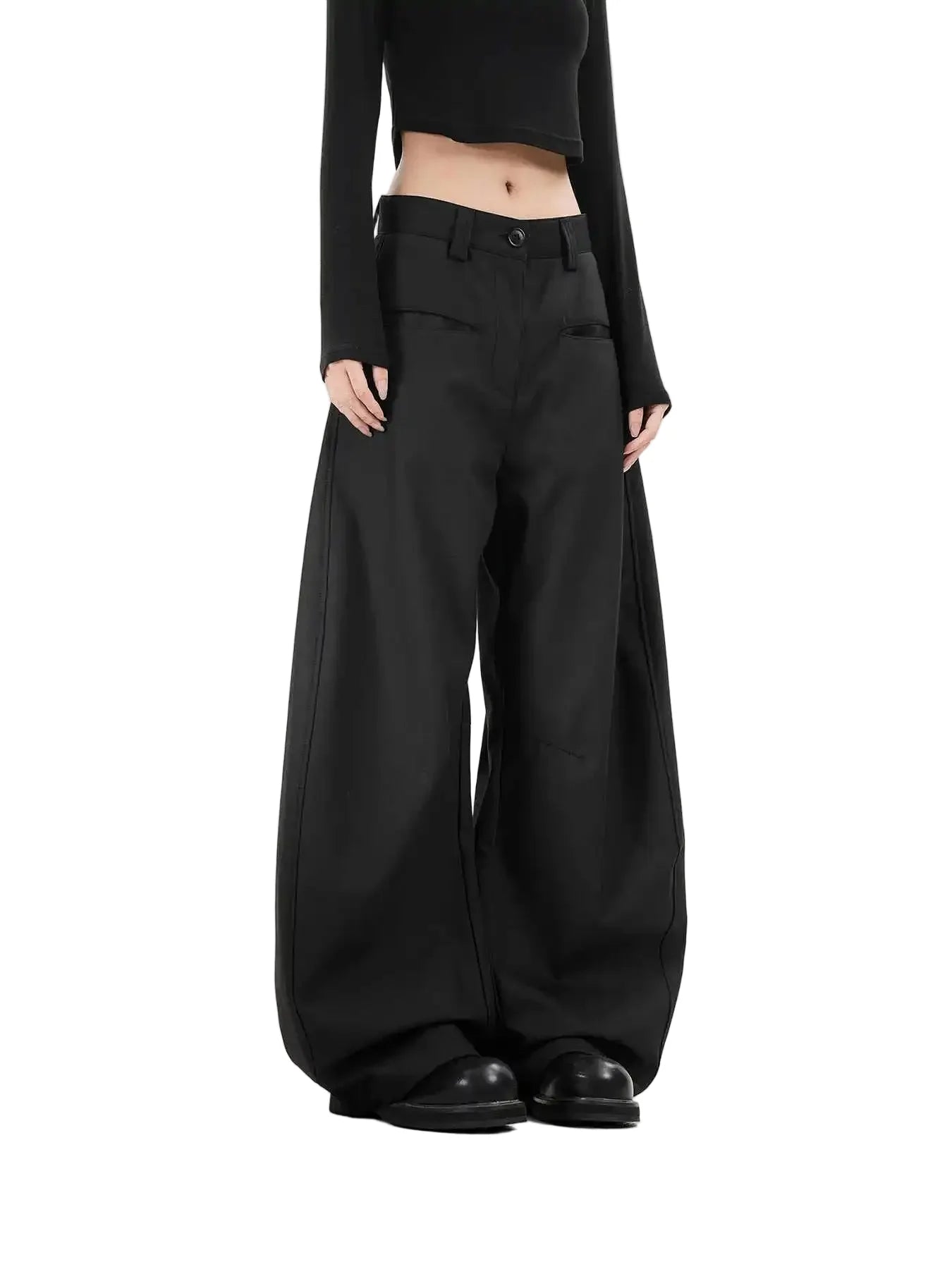 Corporate Girlie Black Wide Leg Pants