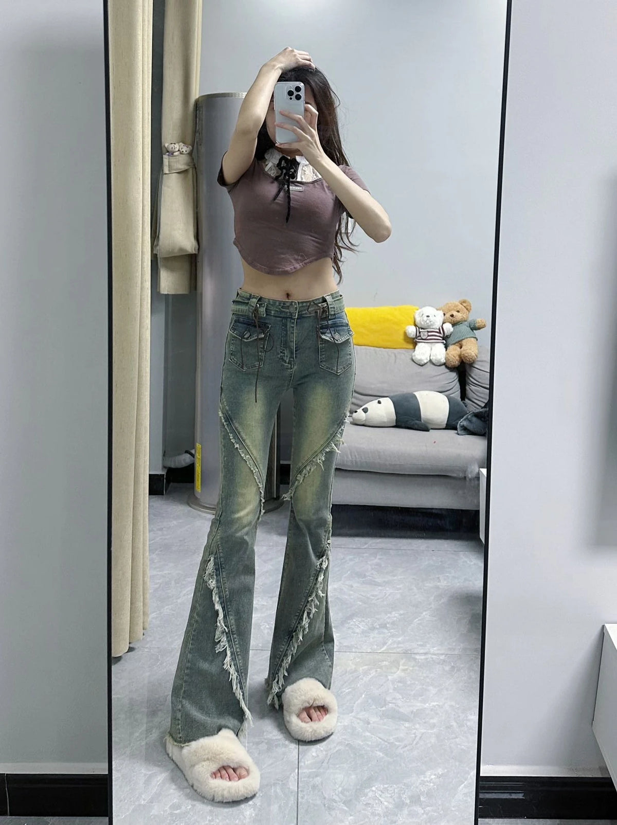 Y2K Grunge Flare Jeans