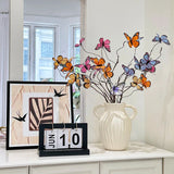 Vintage Vase with Butterfly Flower Branches